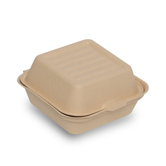 Sugarcane Burger Box 6x6x3"