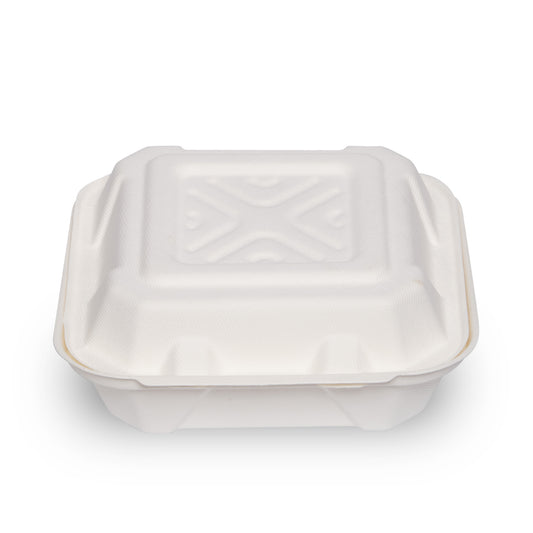 Clamshell Fiber Container 9x9x3"
