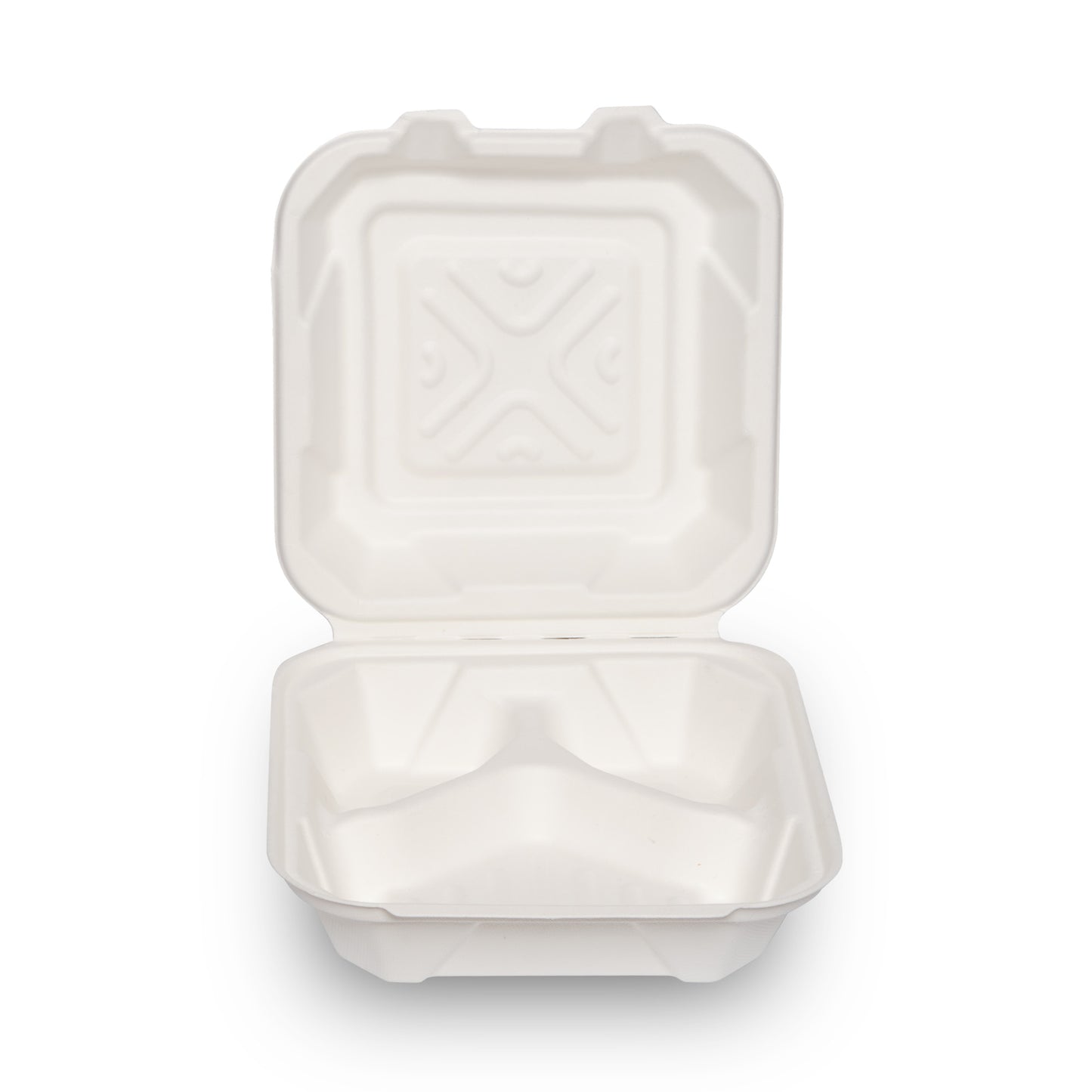 Clamshell Fiber Container 9x9x3"